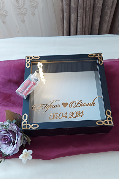 Verda Çerçeve إطار ذاكرة عميق LED مقاس 25 × 25 سم - إطار ذاكرة عميق 6 سم صندو...