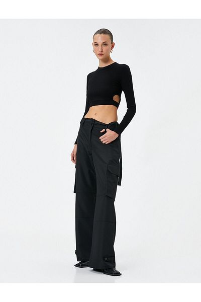 Koton Cargo Pants Normal Waist Pocket Detailed