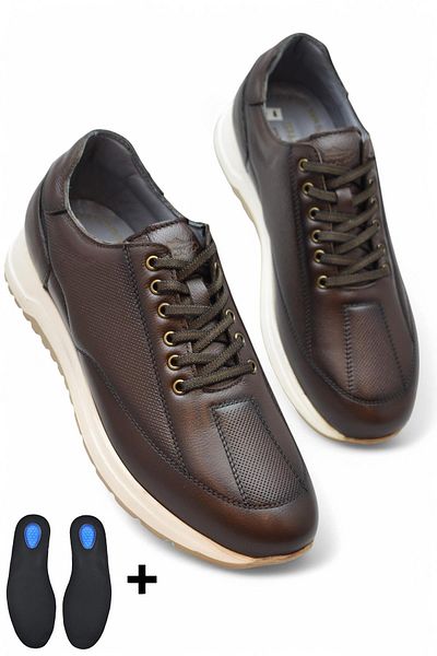 ISPARTALILAR Tab5366 Orthopedic Sole Genuine Leather Men's Shoes Casual Sports Classic Men's Shoes