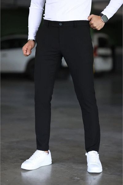 Modayakamoz New Season Men's Straight Cut Ankle Length Fabric Trousers