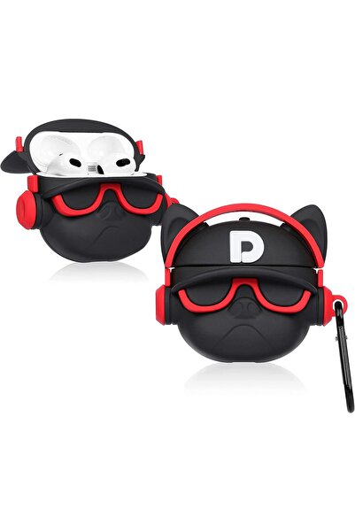 Blackmark 4. Nesil Uyumlu Sevimli Kırmızı DJ Köpek Desenli Darbe Önleyici Kul...