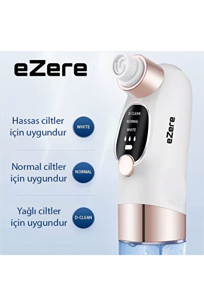 EZERE Su Hazneli Şarjlı Vakumlu Siyah Nokta Temizleme cihazı BEYAZ