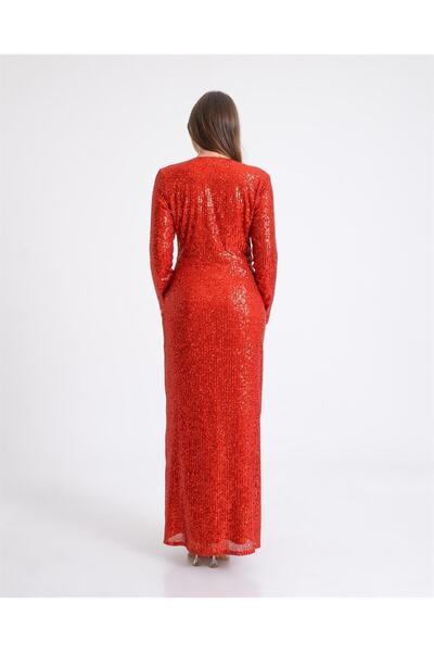 Abiye Sarayı Payet Kruvaze Uzun Abiye