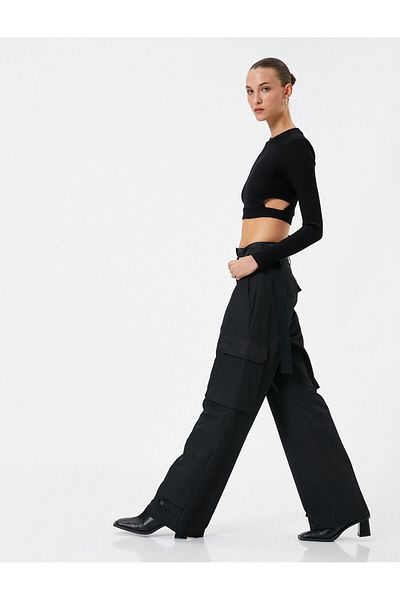 Koton Cargo Pants Normal Waist Pocket Detailed