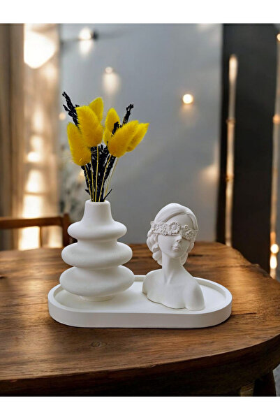 Freydis Home Kadın Figürlü 3'lü Twist Vazo Seti