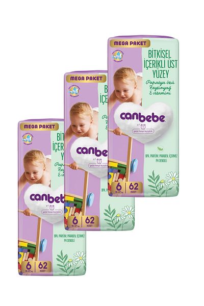 Canbebe Baby Diaper Number 186 6 Pieces