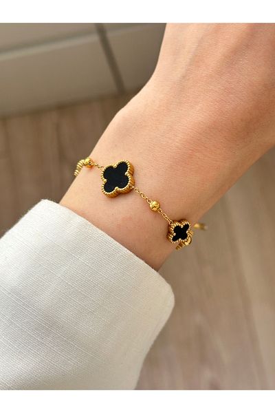 YOUES JEWELRY 316l الصلب الأسود سوار للنساء الرجال للجنسين سوار الذهب سوار مزدوج الوجهين