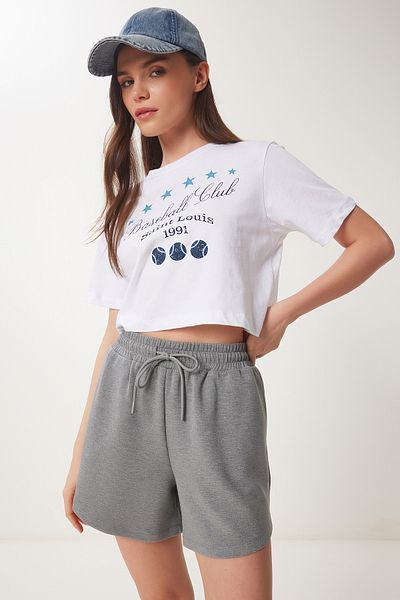 Lovelyİstanbul Modal Shorts with Pockets Anthracite Lub0097