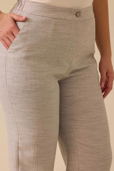 Gala-Xi Galaxi Women's Large Size Ankle Length Pants with Pockets 4010 Gray