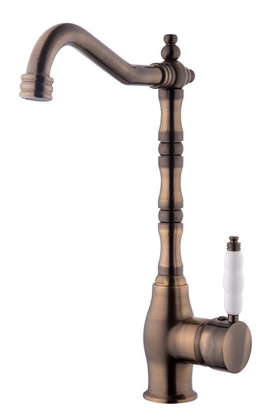 KUSTAR Retro Rustic Nostalgic Antique Porcelain Kitchen Sink Faucet