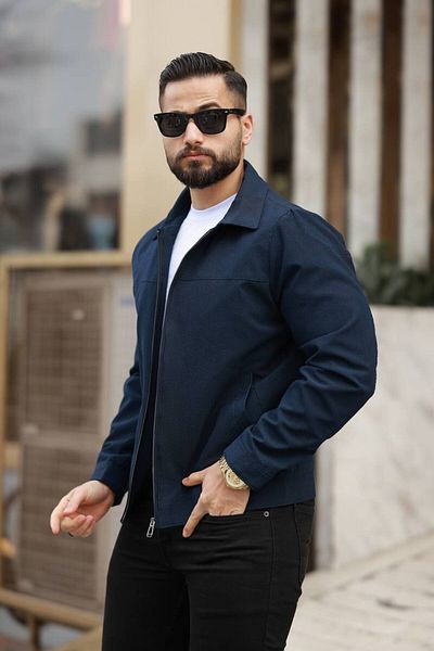 LUMAST Very Light Thin Seersucker Textured Wrinkled Sandvat Anti-Sweat Old Money Style Polo down Lined Jacket