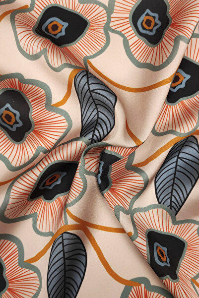 SARDO KUMAŞ Çiçek Desenli Dijital Baskılı Şifon Saten Kumaş / En 1,50 cm - El...