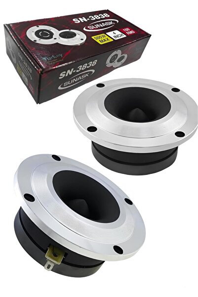 SUNASK N-3838 10 Cm 500 Watt 100 Rms Dome Twitter Twieeter 2 Adet ( 1. Sınıf Kalite) Kutu Içeriği 2 Adet