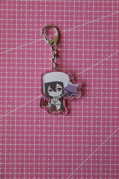Akumastik Fyodor Dostoevsky 5cm Acrylic Anime Accessory Keychain Bag Ornament