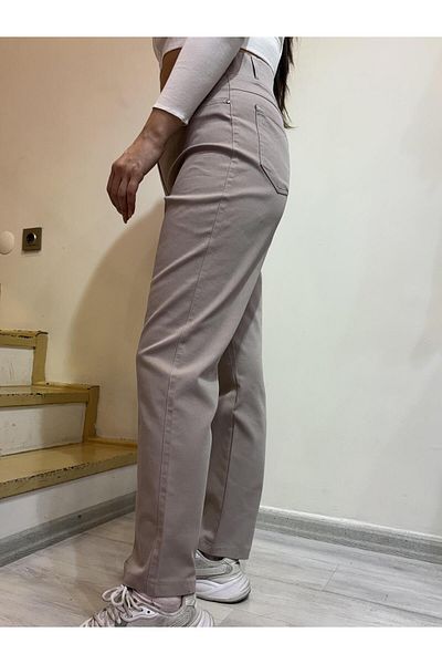 ROSSA Large Size Lycra Pipe Leg Trousers