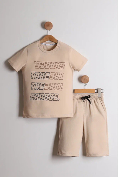 Pollito Boy's Chance Printed T-Shirt Shorts Set of 2