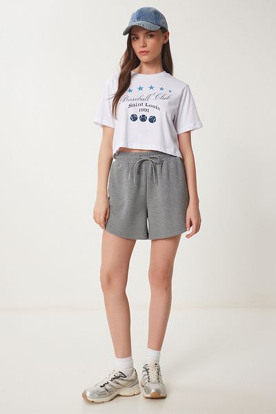 Lovelyİstanbul Modal Shorts with Pockets Anthracite Lub0097