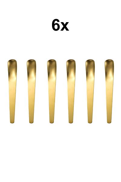 Chavin 6 Pcs Steel Gold 17,5 cm Dessert and Ice Cream Spoon Mt160Sr-6