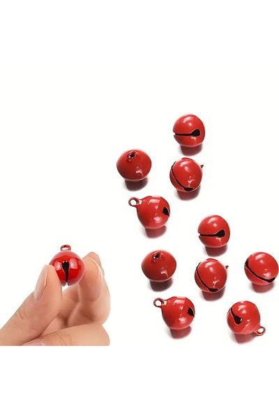 OZN AKSESUAR   Red Color Handled Bell, Bell, Leash Bell and Amigurumi Bell (20 Pieces)