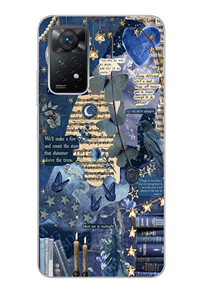 moonset Xiaomi Redmi Note 11 Pro/Note 12 Pro 4G Uyumlu Kolaj Tasarımlı Baskıl...