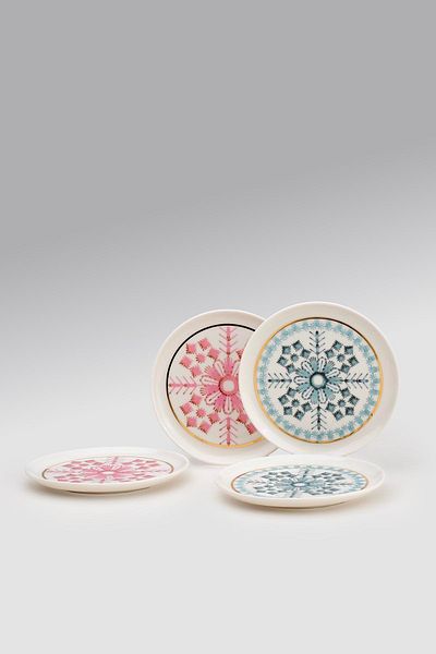 Kütahya Porselen 4 Pieces 15 cm Moderna Cake Plate Chirpy