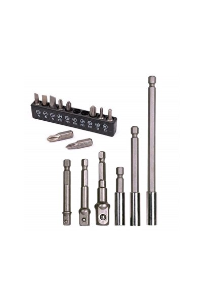 VANCKEY Bits Uç Bağlantı Adaptör Seti Lokma Bağlantı 16 Parça Tornavida Ucu Lokma Seti Şarjlı Matkap Ucu