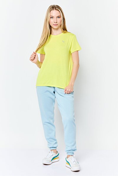 Puma Women Sportswear Fit Short Sleeve Running T-Shirt, Yellow Burst