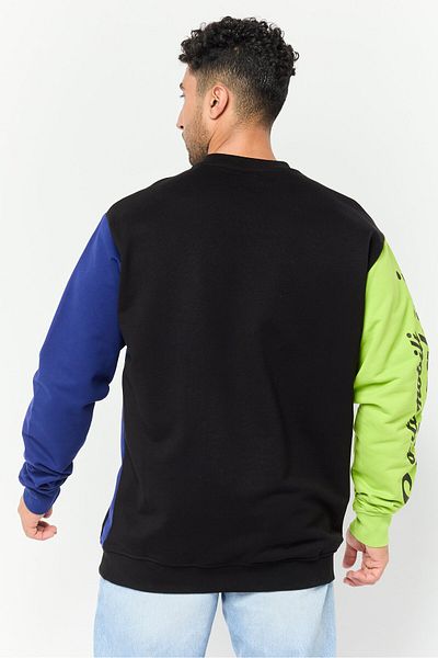Lamborghini Men Crew Neck Brand Logo Sweatshirt, Multicolor