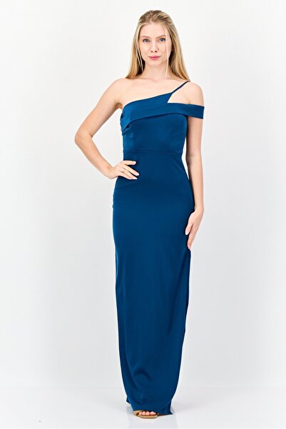 Lulus Women Plain Maxi Dress, Teal Blue