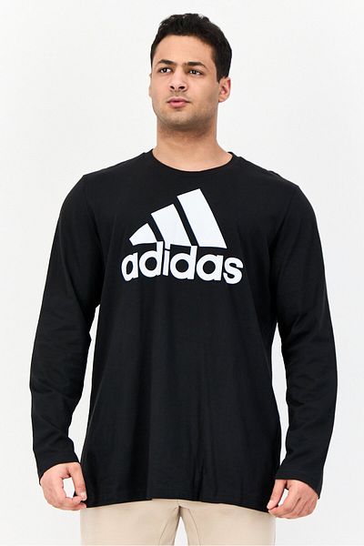 adidas Men Regular Fit Long Sleeve Outdoor T-shirt, Black