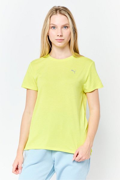 Puma Women Sportswear Fit Short Sleeve Running T-Shirt, Yellow Burst