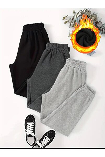 UYN SPORT Jogger Paça Oversize Kalıp Rahat Giyim 3'lü Eşofman Altı