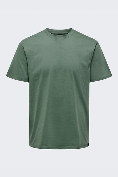 Only & Sons Onsmax Life Ss Stitch Tee Noos Ανδρικό Πράσινο T-shirt - 22025208