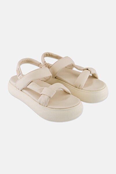 Puma Women Suede Mayu Summer Slingback Sandals, Beige