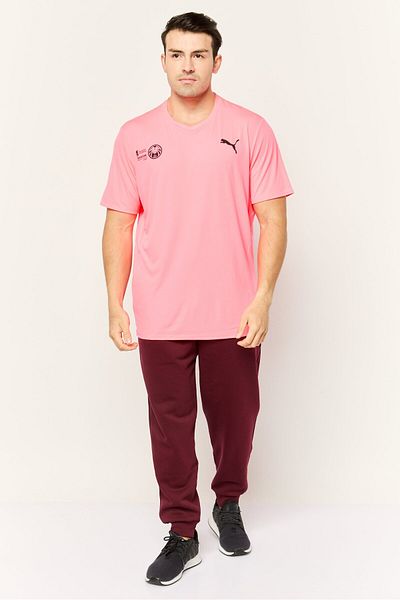 Puma Men Sportswear Fit Scam 2023 Running Jersey, Neon Pink