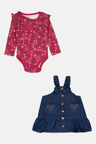 NANETTE LEPORE Kids Girl 2 Pcs Long Sleeve T-shirt And Dress, Multicolor