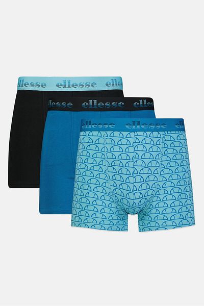 Ellesse مجموعة من 3 سراويل داخلية بشعار العلامة التجارية للرجال، متعددة الألوان