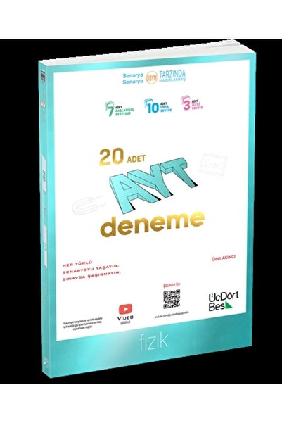 Üç Dört Beş Yayıncılık ÜçDörtBeş Yayınları AYT Fizik 20’li Deneme