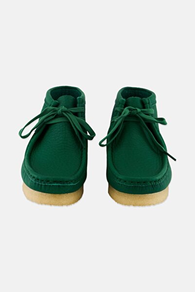 CLARKS Women Wallabee Standard Lace Up Casual Shoes, Teal Green