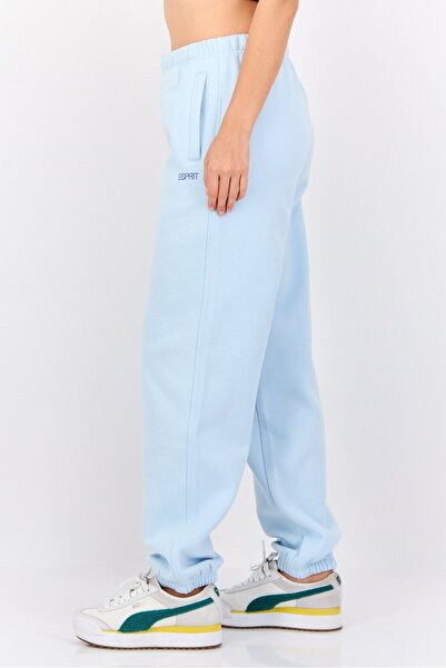 Esprit Women Regular Fit Brand Logo Sweatpants, Pastel Blue