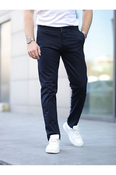 BASEL.CO Slim Fit Thin Summer Chino Linen Trousers