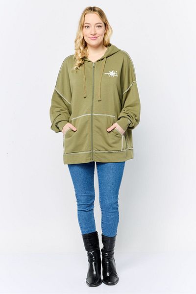 Don't Call Me Jennyfer Women Graphic Print Hoodie, Olive