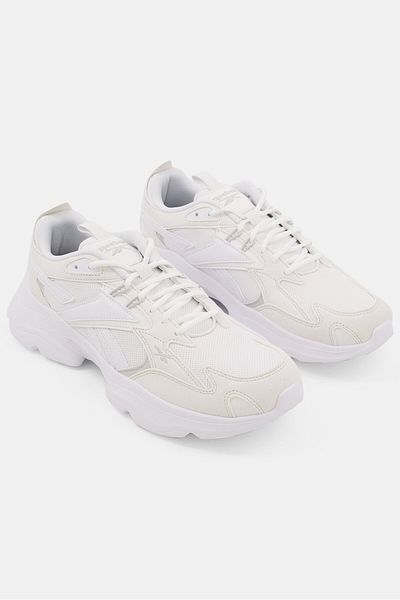 Reebok Men Bridge Lace Up Closure Running Shoes, Off White