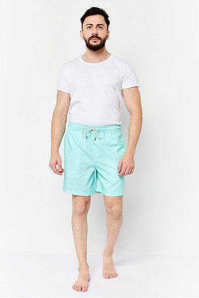 Dockers Men 7 Inseam Plain Board Shorts, Mint Green