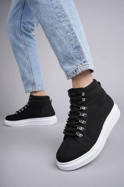 FASHIONLINE SLW206 Ottawa Lace-Up Suede Ανδρικές καθημερινές αθλητικές μπότες BT Μαύρο
