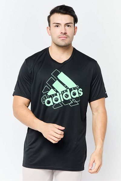 adidas Men Sportswear Fit Short Sleeve Running T-shirt, Black