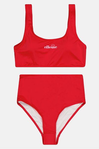 Ellesse Women 2 Pieces Bikini Top And Bottom Swimwear Set, Red