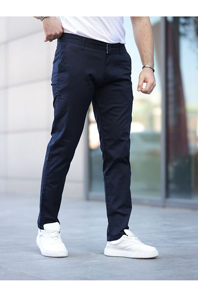 BASEL.CO Slim Fit Thin Summer Chino Linen Trousers