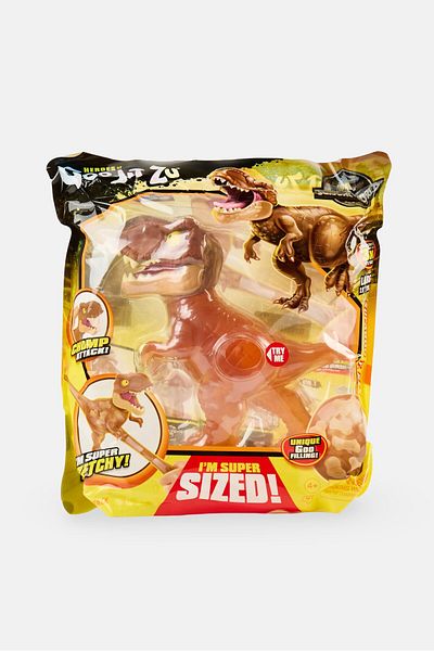 JURASSIC WORLD Heroes of Goo Jit Zu Jurassic World Large SupaGoo T Rex, Brown