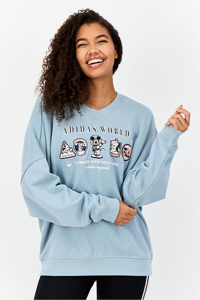 adidas Women Sportswear Fit Outdoor Sweatshirts, Dusty Blue